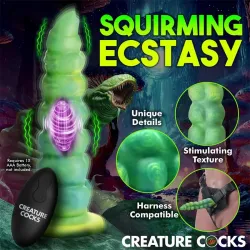 Squirmer Dildo con Thrusting y Vibración Control Remoto Silicona