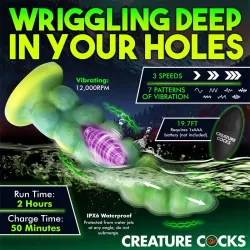Squirmer Dildo con Thrusting y Vibración Control Remoto Silicona