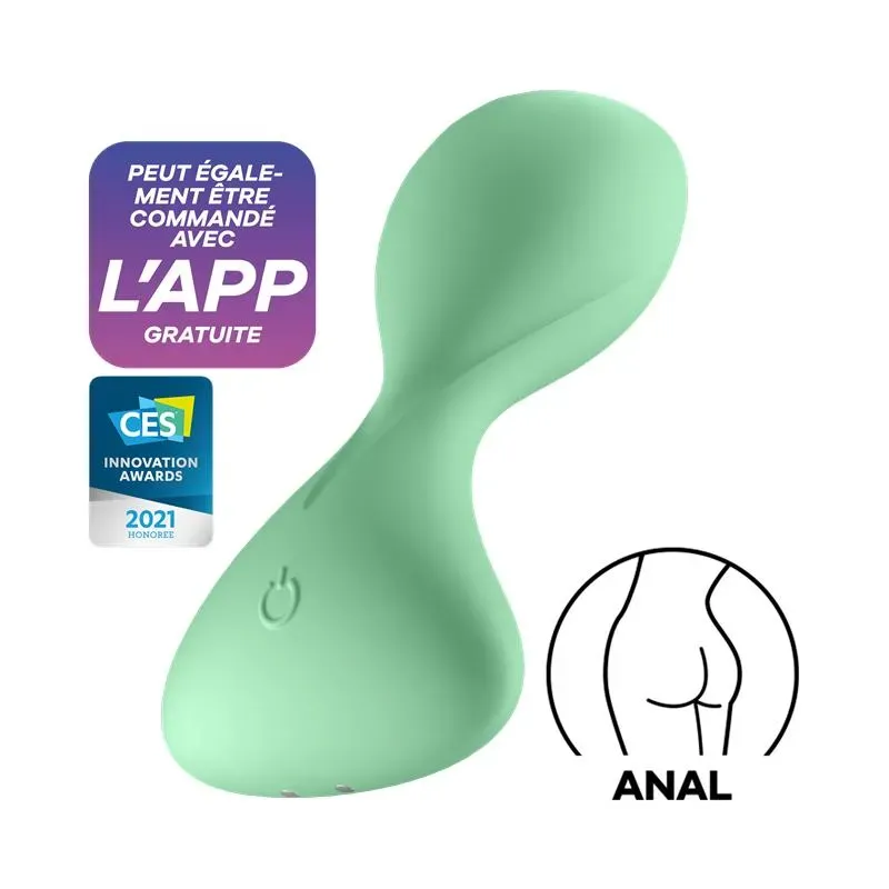 Trendsetter Plug Anal con Vibración y APP Verde Claro – Anal