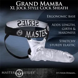 Grand Mamba XL Suspensorio con Dildo Hueco Transparente