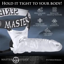 Grand Mamba XL Suspensorio con Dildo Hueco Transparente