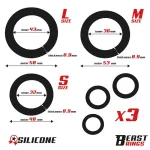Set de 3 Anillos para el Pene Silicona S, M y L