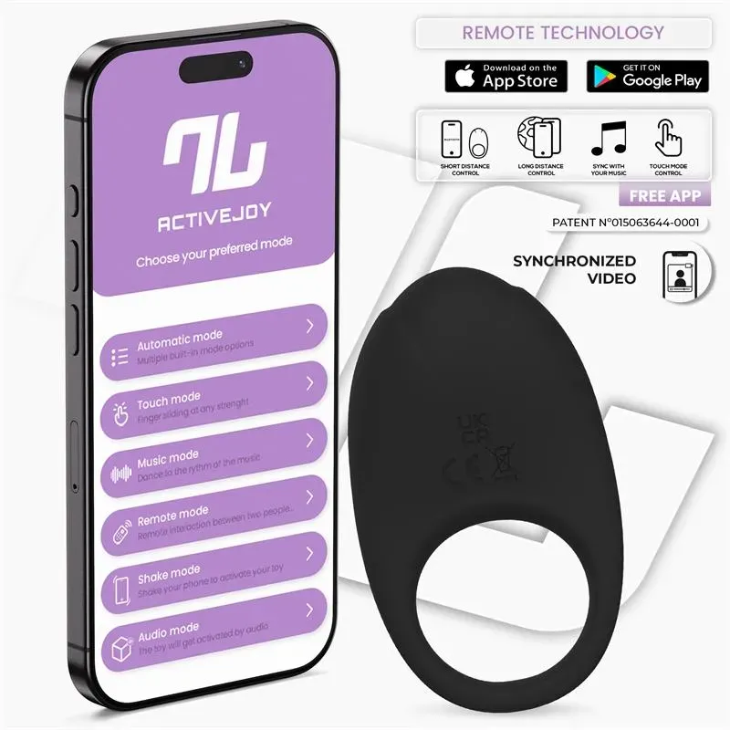 Ringo Anillo Vibrador con APP Unibody Negro – Anillos Pene