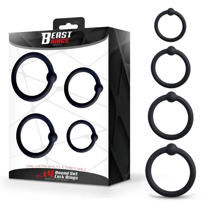 Set de 4 Anillos para el Pene Silicona – Anillos Pene