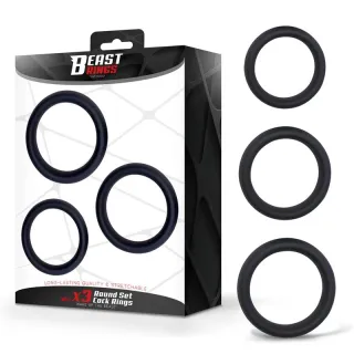 Set de 3 Anillos para el Pene Silicona S, M y L