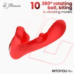 Franky Vibrador con Biting y Bola Rotativa con APP