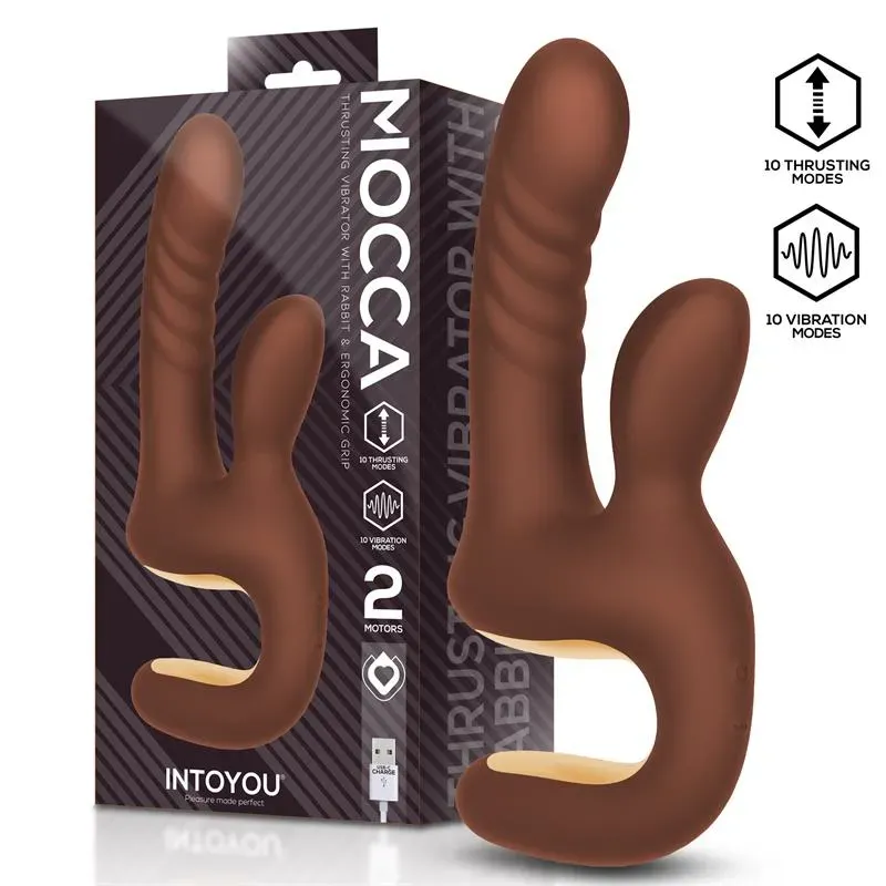 Mocca Vibrador con Thrusting y Mango Ergonómico USB – Vibradores
