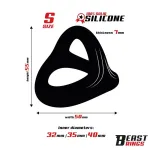 Anillo Triple Silicona Solida 40/35/32mm Talla S