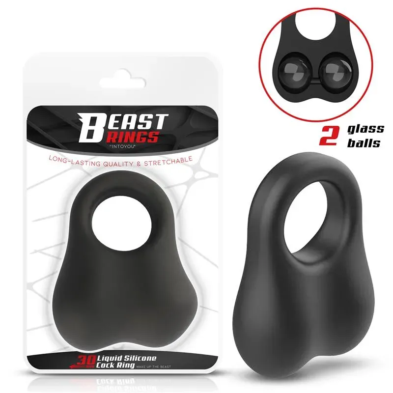 Anillo con Bolas Internas Silicona Liquida 30 mm – Anillos Pene