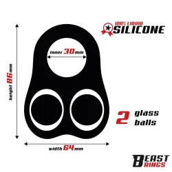 Anillo con Bolas Internas Silicona Liquida 30 mm