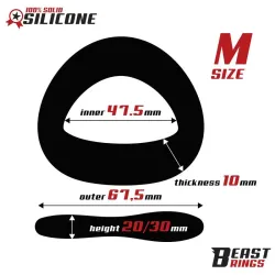 Anillo Silicona Solida 47.5 mm Talla M
