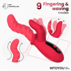 Tingly Vibrador con Finger y Movimiento Waving con APP