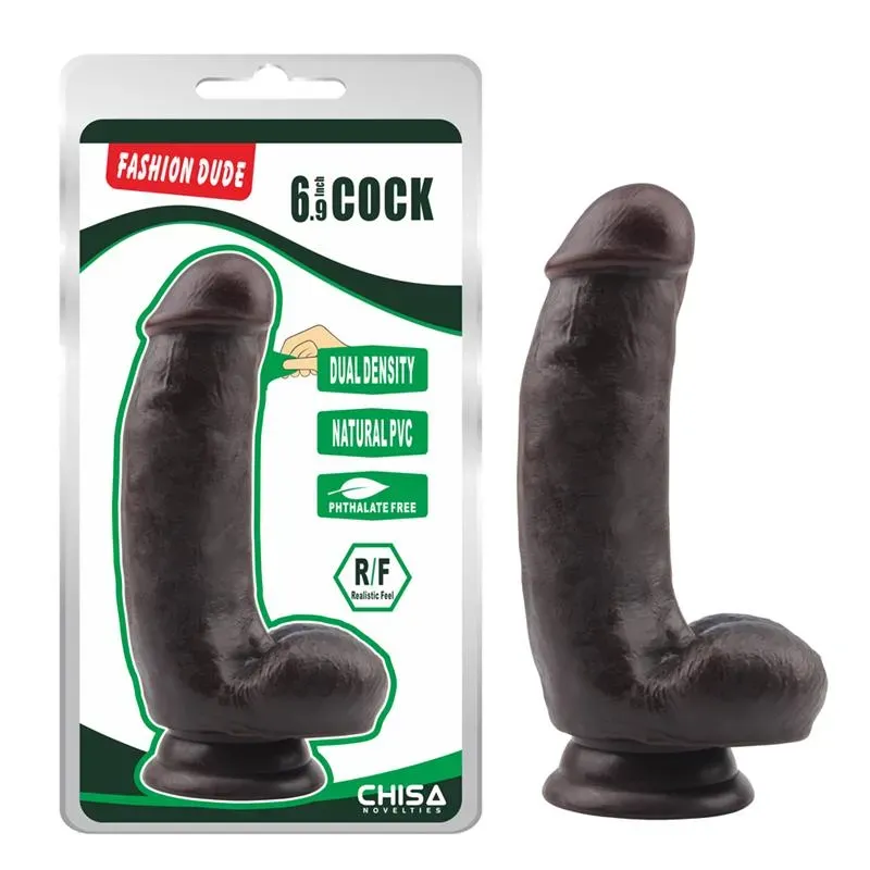 Dildo Dual Density Fashion Dude 17.2 x 4.1 cm Marron – Dildos