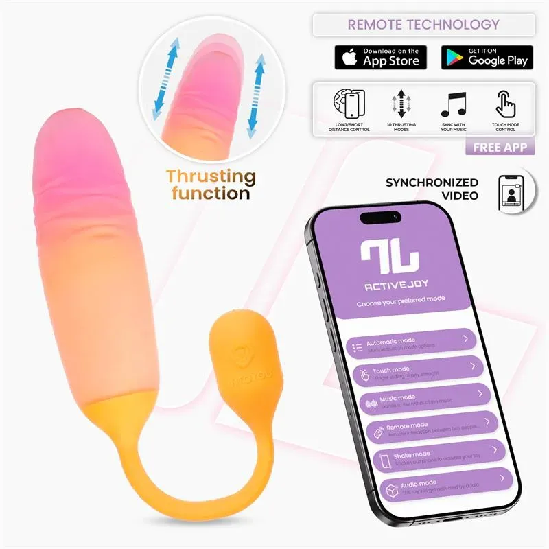 NexEgg Motion Huevo Vibrador con Thrusting App Naranja/Rosa – Huevos Vibradores