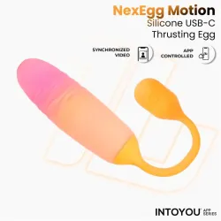 NexEgg Motion Huevo Vibrador con Thrusting App Naranja/Rosa