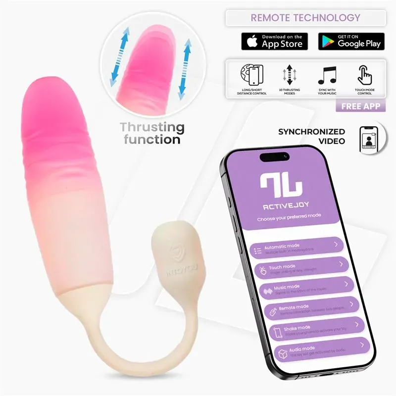NexEgg Motion Huevo Vibrador con Thrusting App Beige/Rosa – Huevos Vibradores