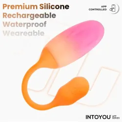 NexEgg Huevo Vibrador Silicona Doble Capa App Naranja/Rosa