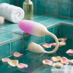NexEgg Huevo Vibrador Silicona Doble capa App Beige/Rosa
