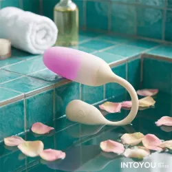 NexEgg Huevo Vibrador Silicona Doble capa App Beige/Rosa