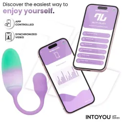 NexEgg Huevo Vibrador Silicona Doble capa con App Lila/Pistacho