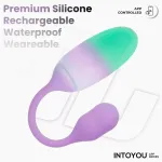 NexEgg Huevo Vibrador Silicona Doble capa con App Lila/Pistacho