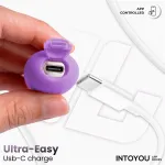 NexEgg Huevo Vibrador Silicona Doble capa con App Lila/Pistacho