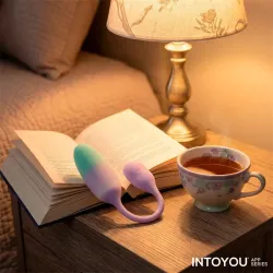 NexEgg Huevo Vibrador Silicona Doble capa con App Lila/Pistacho