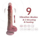 Dildo Realista con Vibración, Thrusting y Calor