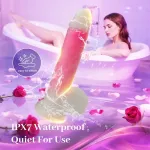 Dildo Doble Capa con Vibración, Thrusting y Calor