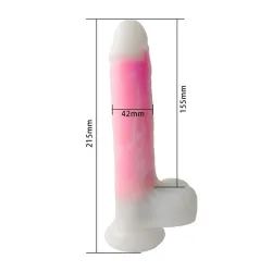 Dildo Doble Capa con Vibración, Thrusting y Calor