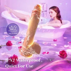 Dildo con Vibración, Thrusting y Calor