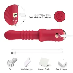 Vibrador con Thrusting Punto G y Pantalla Digital