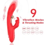 Vibrador Tickler con Thrusting Silicona Líquida