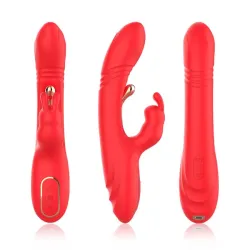 Vibrador Tickler con Thrusting Silicona Líquida