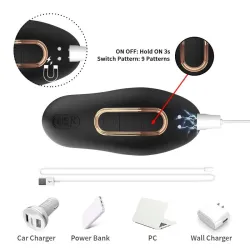 Masajeador Prostático Vibración, Thrusting y Estimulador de Clítoris