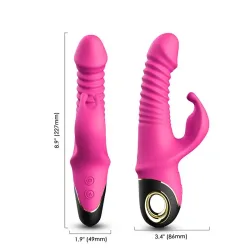 Vibrador con Thrusting y Oscilación 360º Rosa