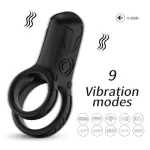 Mecha-style Anillo Doble para el Pene con Vibracion