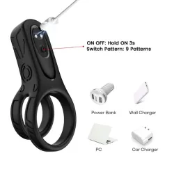 Mecha-style Anillo Doble para el Pene con Vibracion