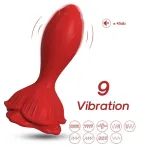 Plug Anal con Vibración Base de Rosa