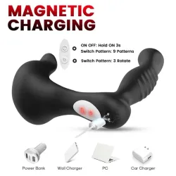 Masajeador Prostático Rotación 360º Estimulación Testiculos