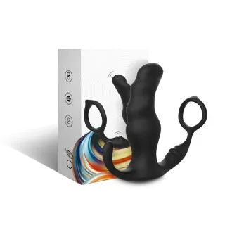 Masajeador Prostática y Plug Anal 2 en 1 con Vibración