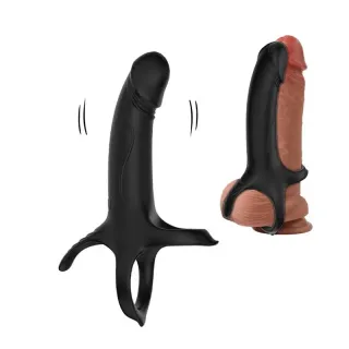 Dildo para Penetración Doble con Vibración