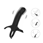 Dildo para Penetración Doble con Vibración