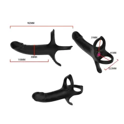 Dildo para Penetración Doble con Vibración