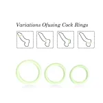 Set 3 Anillos para el Pene Brilla en la Oscuridad
