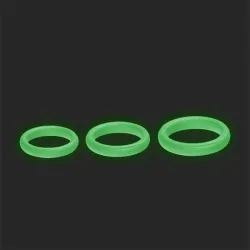 Set 3 Anillos para el Pene Brilla en la Oscuridad