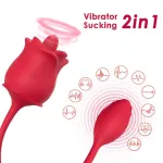 Rosa con Licking y Vibración USB