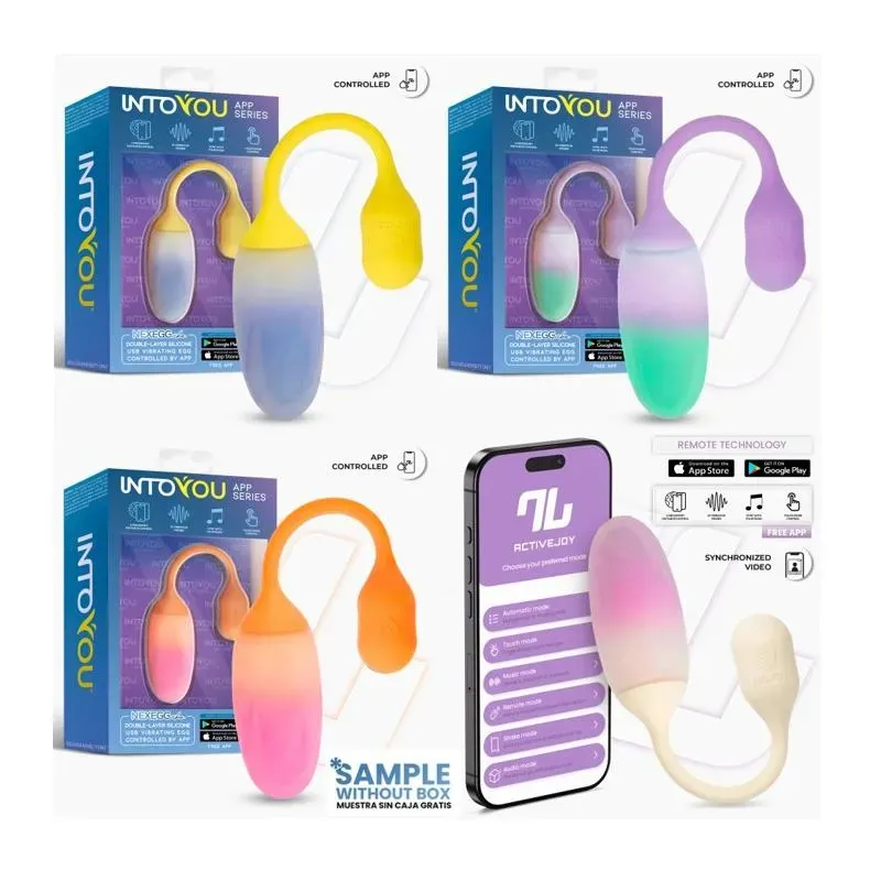 Pack 3+1 NexEgg Vibe Huevo Vibrador Silicona Doble Capa APP – Packs y juegos