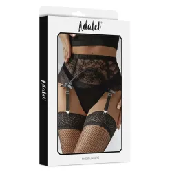 Miranda Liguero de Encaje con Tanga Negro