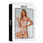 Hyacinth Set Sujetador, Tanga y Liguero Blanco